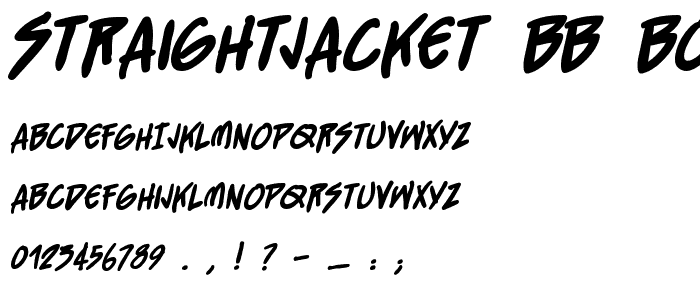StraightJacket BB Bold font